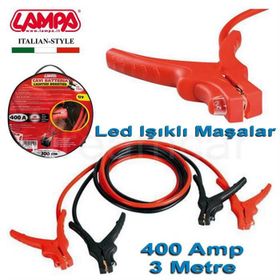 Lampa 70120 400A 3 Metre 12V Led Işıklı Takviye Kablosu