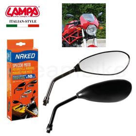 Lampa 90130 Sağ+Sol Takım Naked Siyah Motosiklet Aynası