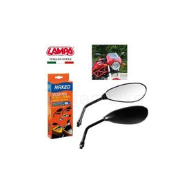 Lampa 90130 Sağ+Sol Takım Naked Siyah Motosiklet Aynası