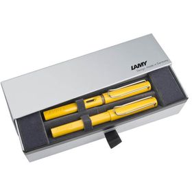 Lamy Safari Sarı 18-M-318 Dolma-Roller Kalem Seti