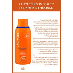 Lancaster Sun Beauty Body Milk SPF30 175 ML Güneş Losyonu