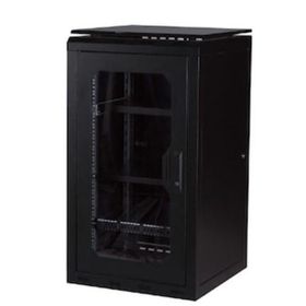 Lande 26U 600x600 Siyah Tekerlekli Rack Kabin