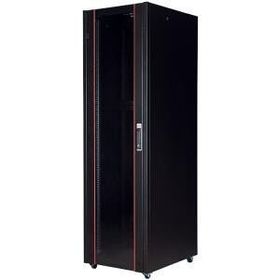 Lande 36U 600x600 Siyah Tekerlekli Rack Kabin