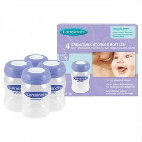 Lansinoh 4x160 ml Anne Sütü Saklama Şişesi