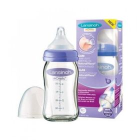 Lansinoh Glass Feeding Bottle 160 ml Cam Biberon