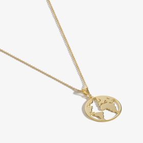 Lapidore Dünya Gold Gümüş Kolye