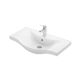 Lapino Basic 80 cm Beyaz Konsollu Lavabo