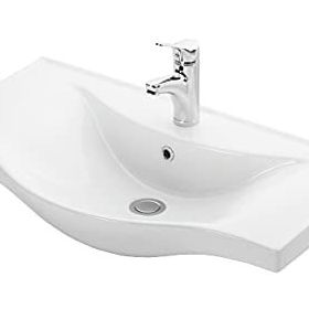 Lapino Basic 80 cm Beyaz Konsollu Lavabo