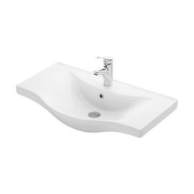 Lapino Basic 80 cm Beyaz Konsollu Lavabo