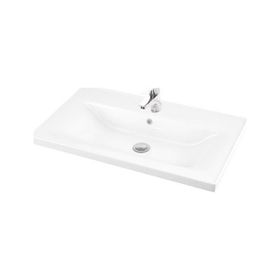 Lapino Sava 80 cm Beyaz Renk Konsollu Lavabo
