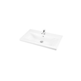 Lapino Sava 80 cm Beyaz Renk Konsollu Lavabo