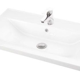 Lapino Sava 80 cm Beyaz Renk Konsollu Lavabo
