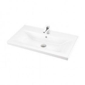 Lapino Sava 80 cm Beyaz Renk Konsollu Lavabo