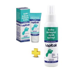 Lapitak Ayak Kokusu Önleyici 60 ml Krem + Koku Önleyici 125 ml Ayak Spreyi