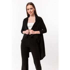 Laranor 19L6550 Siyah Asimetrik Kadın Hırka