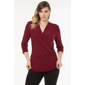 Laranor 19LB9142 Bordo Kruvaze Kesim Kadın Bluz