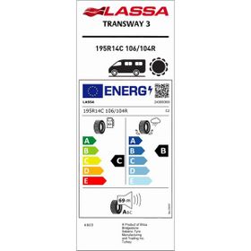 Lassa 195 R14C 106/104R Transway 3 Yaz Lastiği 2026