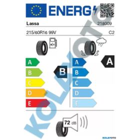 Lassa 215/60 R16 99V XL Revola Yaz Lastiği