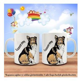 Lassıe Köpek Sevimli Hayvan Kupa Bardak