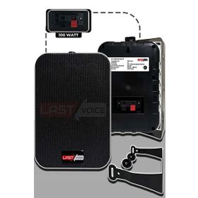 Lastvoice Black Large Paket-3 Hoparlör ve Anfi Anons Ses Sistemi Seti