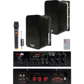 Lastvoice Black Large Plus Paket-1 Hoparlör ve Amfi Anons Ses Sistemi Seti