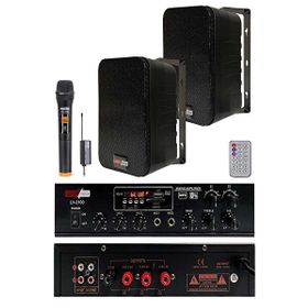 Lastvoice Black Large Plus Paket-1 Hoparlör ve Amfi Anons Ses Sistemi Seti