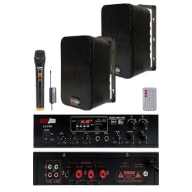 Lastvoice Black Large Plus Paket-1 Hoparlör ve Amfi Anons Ses Sistemi Seti