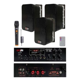 Lastvoice Black Large Plus Paket-2 Hoparlör ve Amfi Anons Ses Sistemi Seti