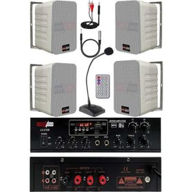 Lastvoice Black Large Plus Paket-3 Hoparlör ve Amfi Anons Ses Sistemi Seti
