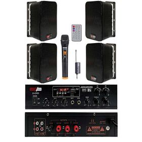 Lastvoice Black Large Plus Paket-3 Hoparlör ve Amfi Anons Ses Sistemi Seti