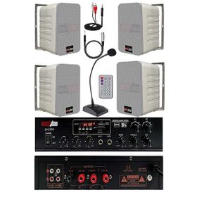 Lastvoice Black Large Plus Paket-3 Hoparlör ve Amfi Anons Ses Sistemi Seti