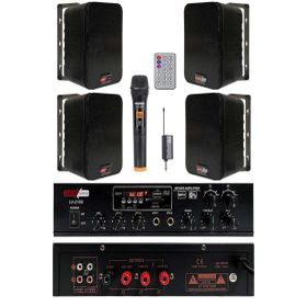 Lastvoice Black Large Plus Paket-3 Hoparlör ve Amfi Anons Ses Sistemi Seti