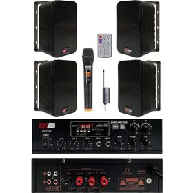 Lastvoice Black Large Plus Paket-3 Hoparlör ve Amfi Anons Ses Sistemi Seti