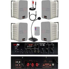 Lastvoice Black Large Plus Paket-3 Hoparlör ve Amfi Anons Ses Sistemi Seti
