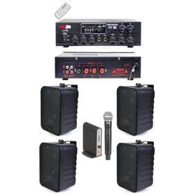 Lastvoice Black Large Plus Paket-3 Hoparlör ve Anfi Anons Ses Sistemi Seti