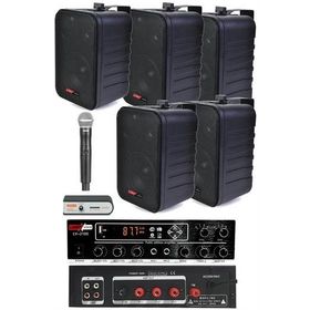 Lastvoice Black Large Plus Paket-4 Hoparlör ve Anfi Anons Ses Sistemi Seti