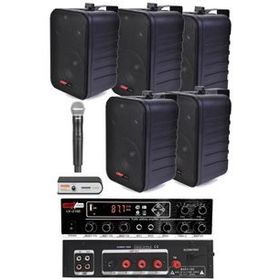 Lastvoice Black Large Plus Paket-4 Hoparlör ve Anfi Anons Ses Sistemi Seti