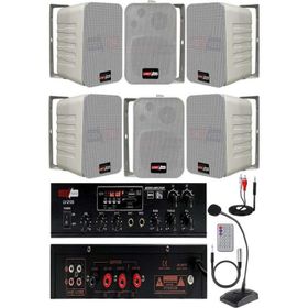 Lastvoice Black Large Plus Paket-5 Hoparlör ve Amfi Anons Ses Sistemi Seti