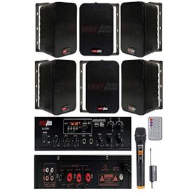 Lastvoice Black Large Plus Paket-5 Hoparlör ve Amfi Anons Ses Sistemi Seti