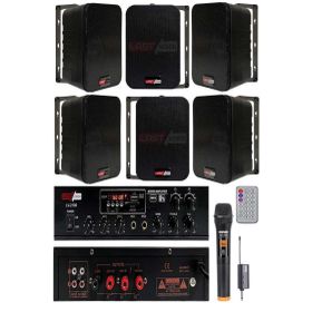 Lastvoice Black Large Plus Paket-5 Hoparlör ve Amfi Anons Ses Sistemi Seti