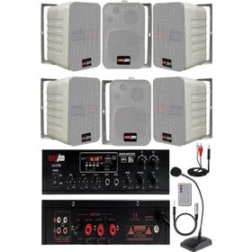 Lastvoice Black Large Plus Paket-5 Hoparlör ve Amfi Anons Ses Sistemi Seti