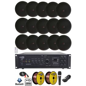 Lastvoice Black Maxx Paket-7 Tavan Hoparlörü+6 Bölgeli Anfi Ses Sistemi Paketi