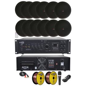 Lastvoice Black Maxx Paket-7 Tavan Hoparlörü+6 Bölgeli Anfi Ses Sistemi Paketi