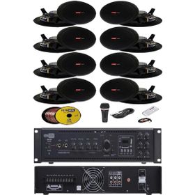 Lastvoice Black Maxx Paket-7 Tavan Hoparlörü+6 Bölgeli Anfi Ses Sistemi Paketi
