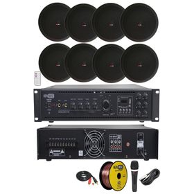 Lastvoice Black Maxx Paket+4 Tavan Hoparlörü+6 Bölgeli Amfi Ses Sistemi Paketi