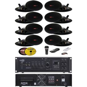 Lastvoice Black Maxx Paket+4 Tavan Hoparlörü+6 Bölgeli Amfi Ses Sistemi Paketi