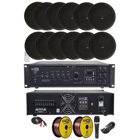Lastvoice Black Maxx Paket+6 Tavan Hoparlörü+6 Bölgeli Amfi Ses Sistemi Paketi