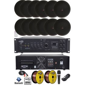 Lastvoice Black Maxx Paket+6 Tavan Hoparlörü+6 Bölgeli Amfi Ses Sistemi Paketi