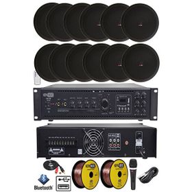 Lastvoice Black Maxx Paket+6 Tavan Hoparlörü+6 Bölgeli Amfi Ses Sistemi Paketi