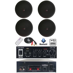 Lastvoice Black Small-3 Tavan Hoparlör+Anfi Ses Sistemi Paketi